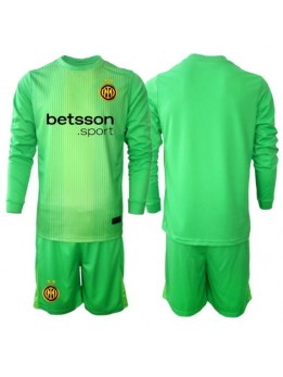 Billige Inter Milan Keeper Tredjedraktsett Barn 2025-26 Langermet (+ Korte bukser)